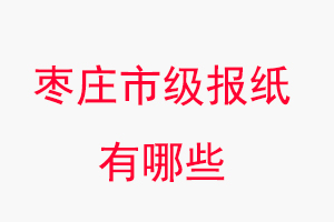 棗莊報紙有哪些，棗莊市級報紙有哪些找我要登報網
